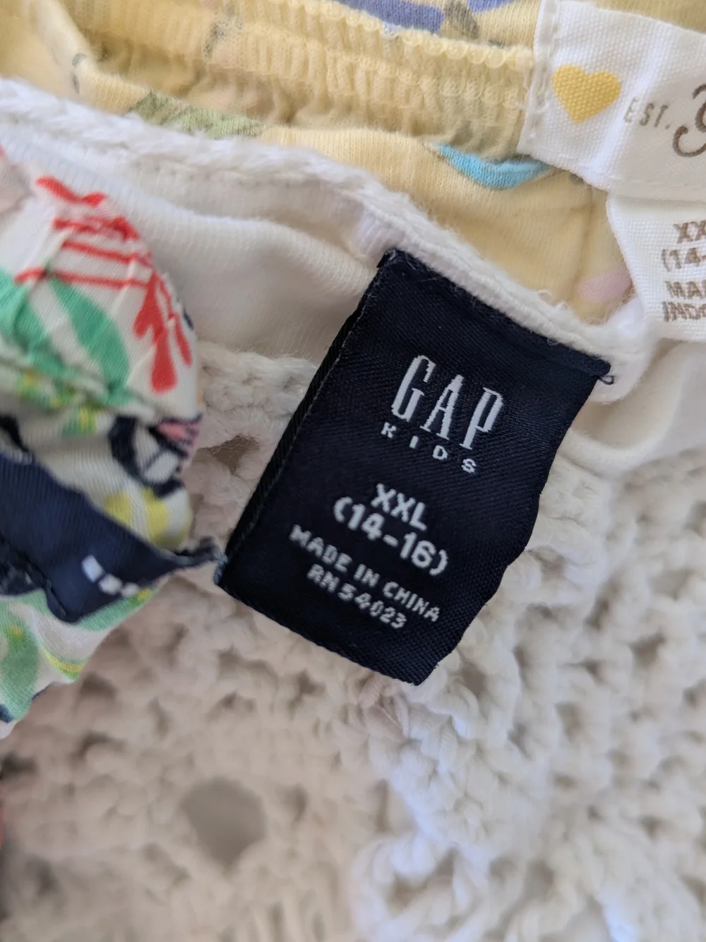 GAP Summer Tank Top Trio - Yellow Dragonfly, White Crochet, Multi Floral